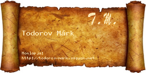 Todorov Márk névjegykártya