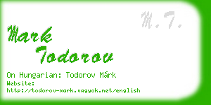 mark todorov business card